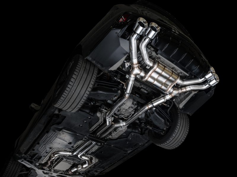Cadillac CT4-V Blackwing Performance Exhaust - AWE Tuning - SwitchPath, Cat Back - Chrome Silver - `21-`27